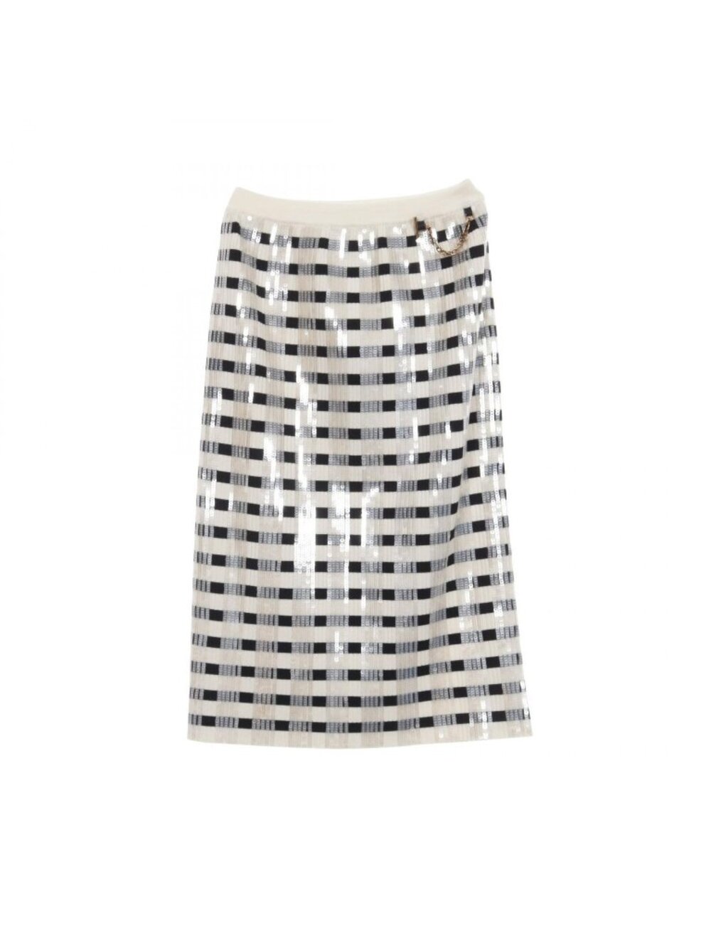 Louis Vuitton Skirt Border Sequin Knit Wool
